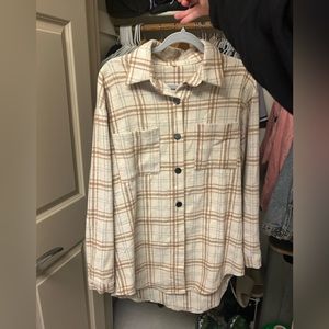 Beige Flannel Jacket